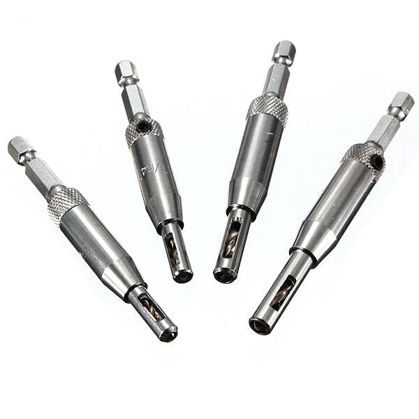 4pcs Self Centering Hinge Wood Drill Bits Set 5/64 7/64 9/64 11/64