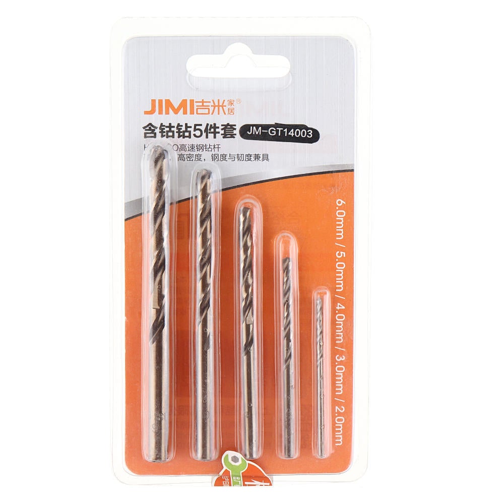 Upgrade 5Pcs 2-6mm HSS-CO Cobalt Twist Drill Bits For Bosch Dremel Rotary Tool