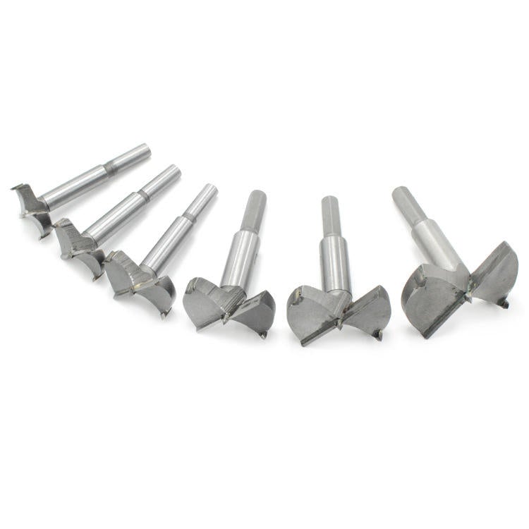6pcs 30-60mm Forstner Drill Bit Set Hinge Hole Cutters Woodworking Saw Cutter