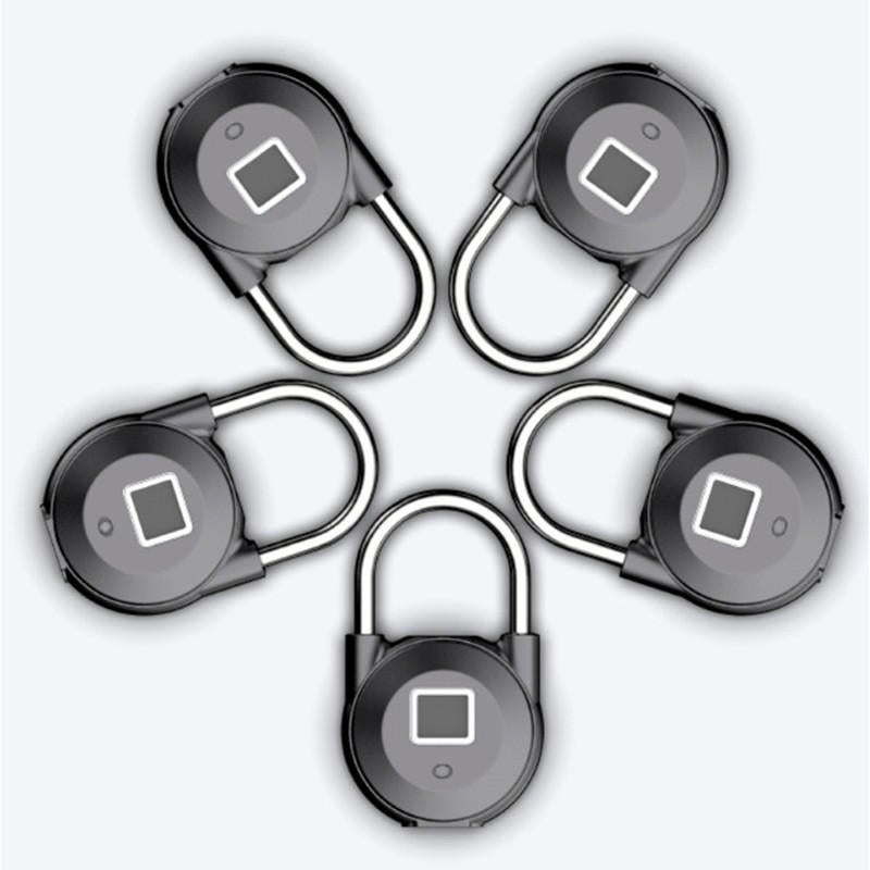 Smart Fingerprint Door Lock Padlock USB Charging Keyless Anti Theft Travel Luggage Drawer Safety Escape Room 0.5 Second Unlock IP65 Waterproof
