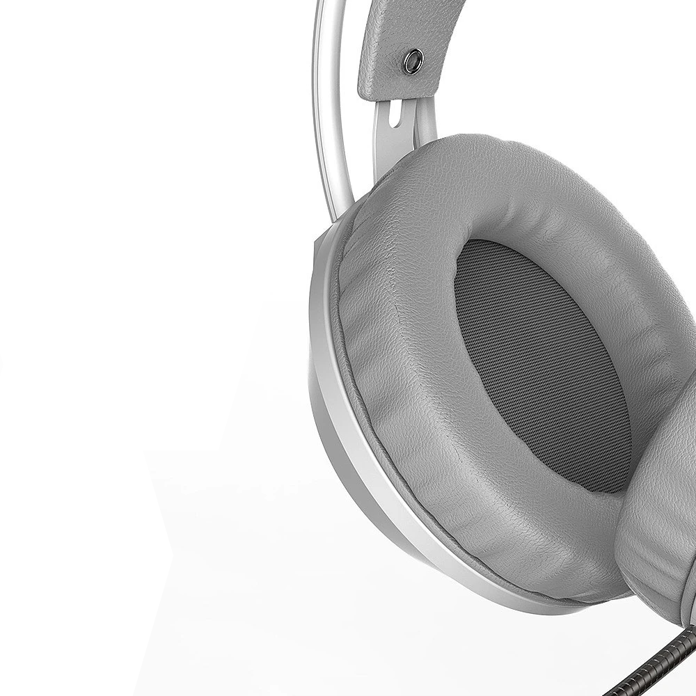USB Wired Headset 3.5mm Stereo Gaming Noise Cancelling Headphone with Mic 50mm Driver Unit