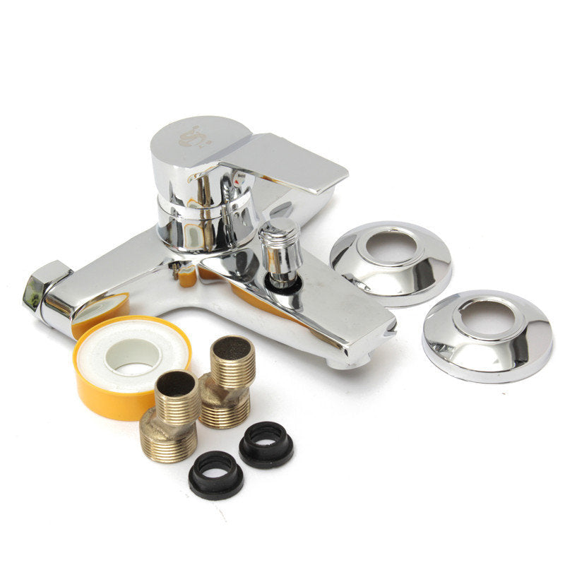 Modern Bathroom Tap Tub Shower Faucet Wall Mount Head Bath Valve Mixer