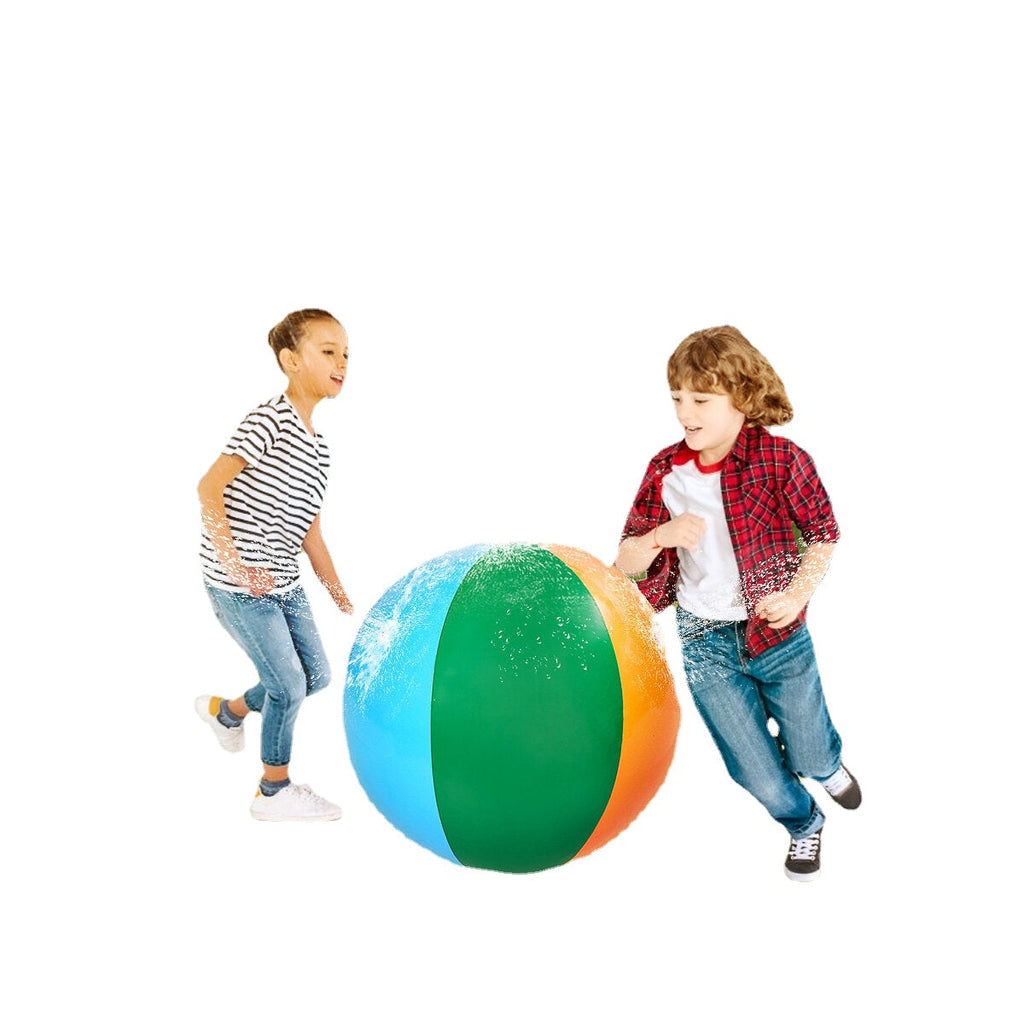 Rainbow Beach Balls Inflatable Water Spray Beach Ball Summer Outdoor Sport Game Kids Sprinkler Toy ball
