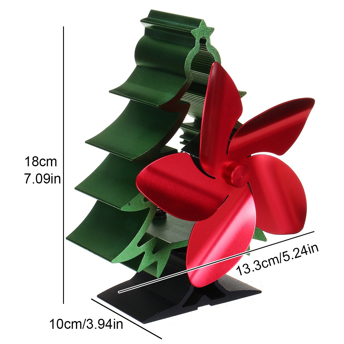 4 Blade Wood Heater Fan Stove Fireplace Fire Heat Thermal Powered Fuel Saving Ecofan