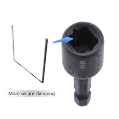 7Pcs M4-M14 Screw Tap Socket Adapter 1/4 Inch Hex Shank Machine Tap Square Driver Thread Tap Adapter for Electric Drill