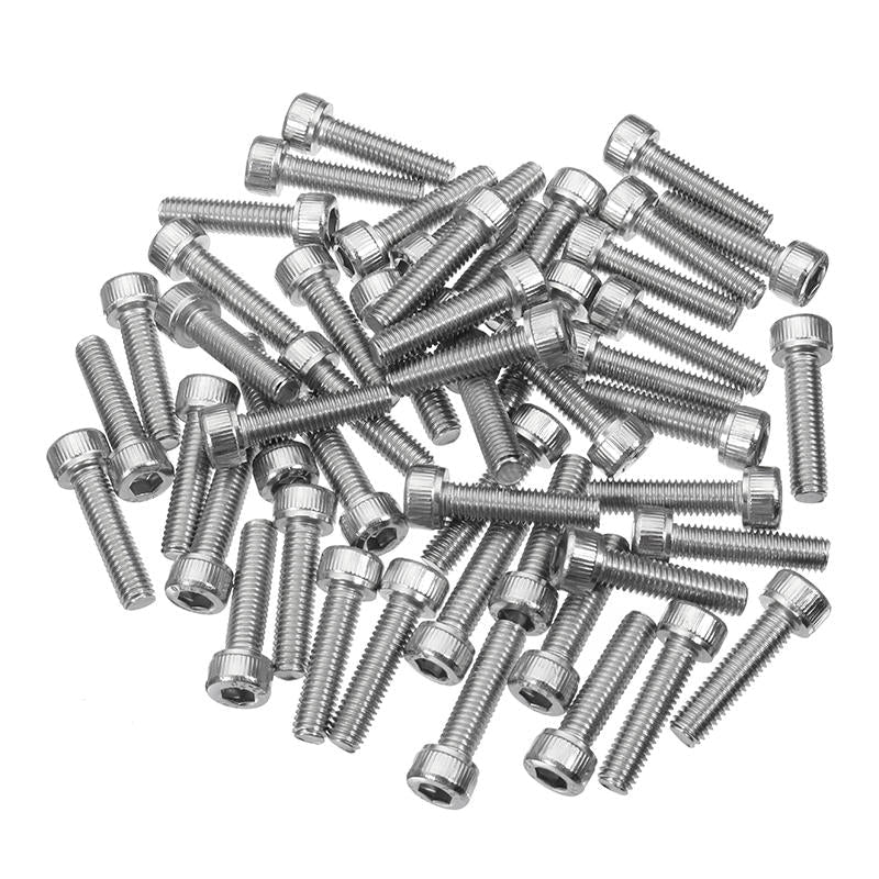50Pcs M5 Stainless Steel Hex Socket Cap Head Screws Bolts 8-30mm Optional Length