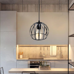 O Shape Pendant Lampholder Industrial Iron Retro Ceiling Hanging Lamp Dining Room Restaurant