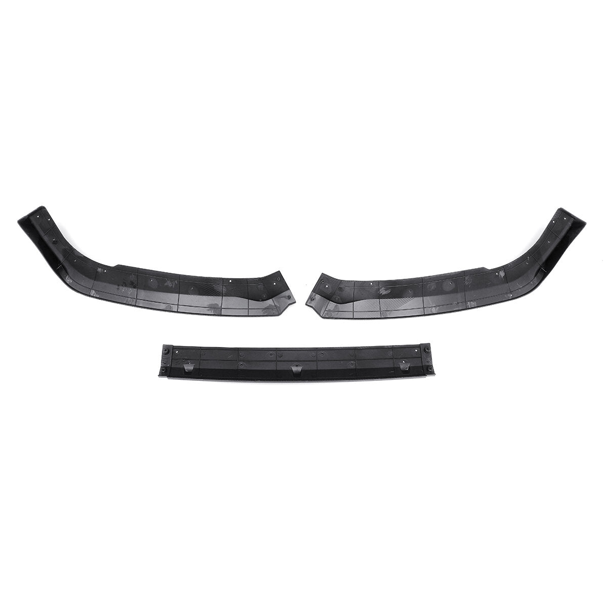 3 Pcs Designed Front Bumper Lip Carbon Fiber Look Chin Splitter