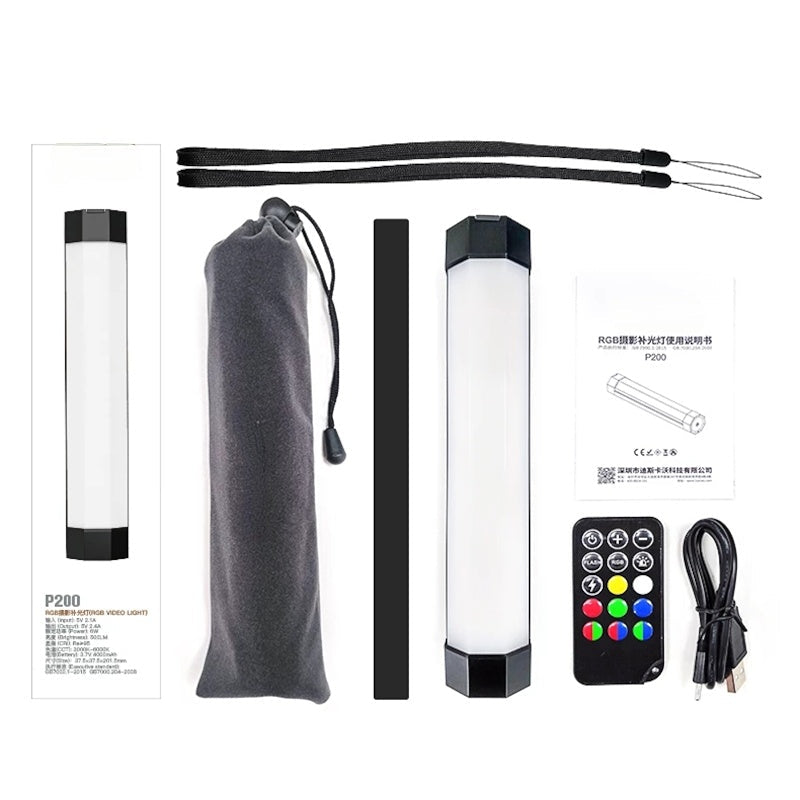 LED Light 2 In 1 Wand Power Bank 3000K-6000K WaterProof Portable Handheld Lighting Stick for Photography Studio Video Mobile Phone Camera