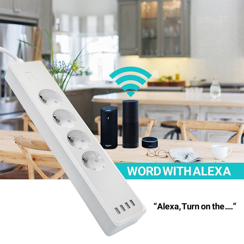 WiFi Smart Socket APP Control 1.8M Powe Cable AC 100V/240V 16A Universal Fitment Fireproof Material Plug
