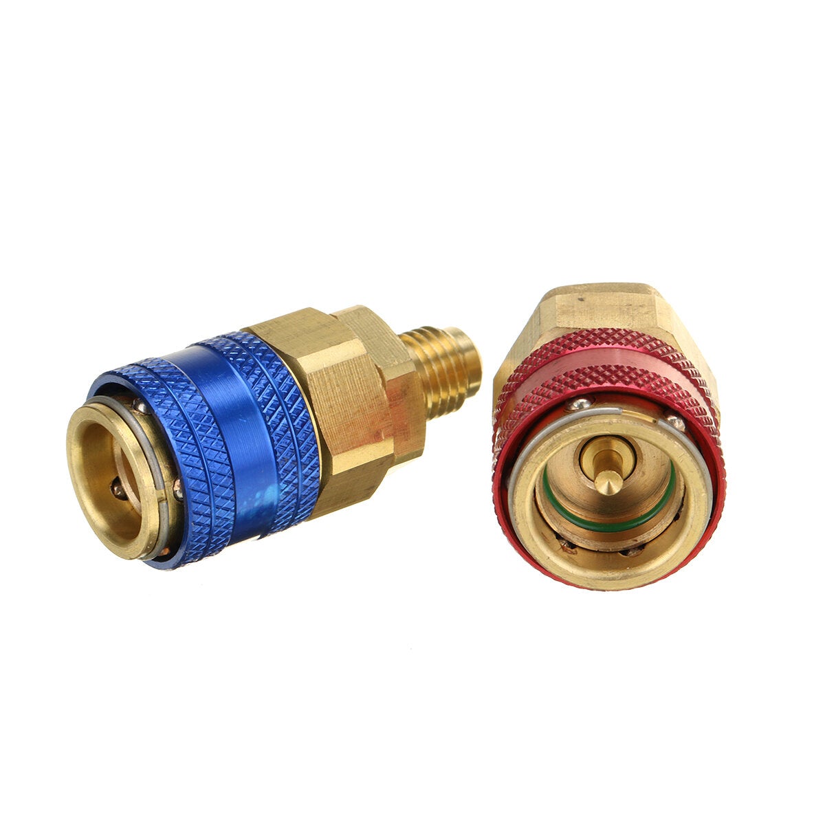2pcs R134A Quick Coupler Connector Adapter Auto A/C Manifold Gauge Low/High HVAC