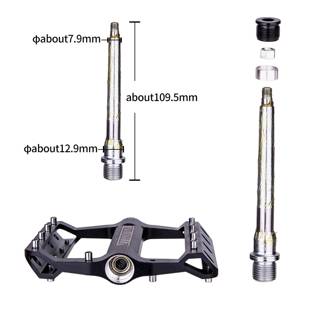 Mountain Bike Pedals Aluminum Alloy Anti-slip Perlin Bearing 1 Pair