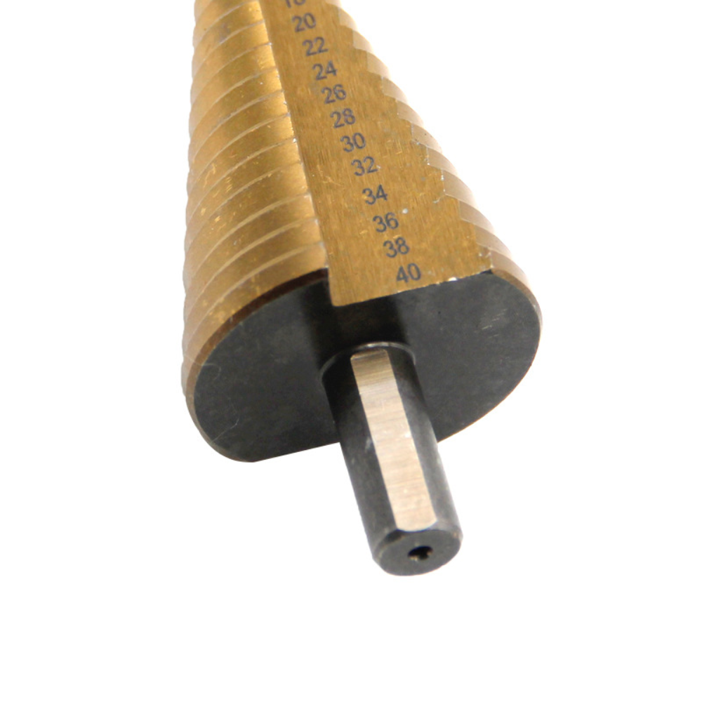 Hex Shank HSS Titanium Coated Step Metal Dremel Drill Wood Tool Bit 4-40mm