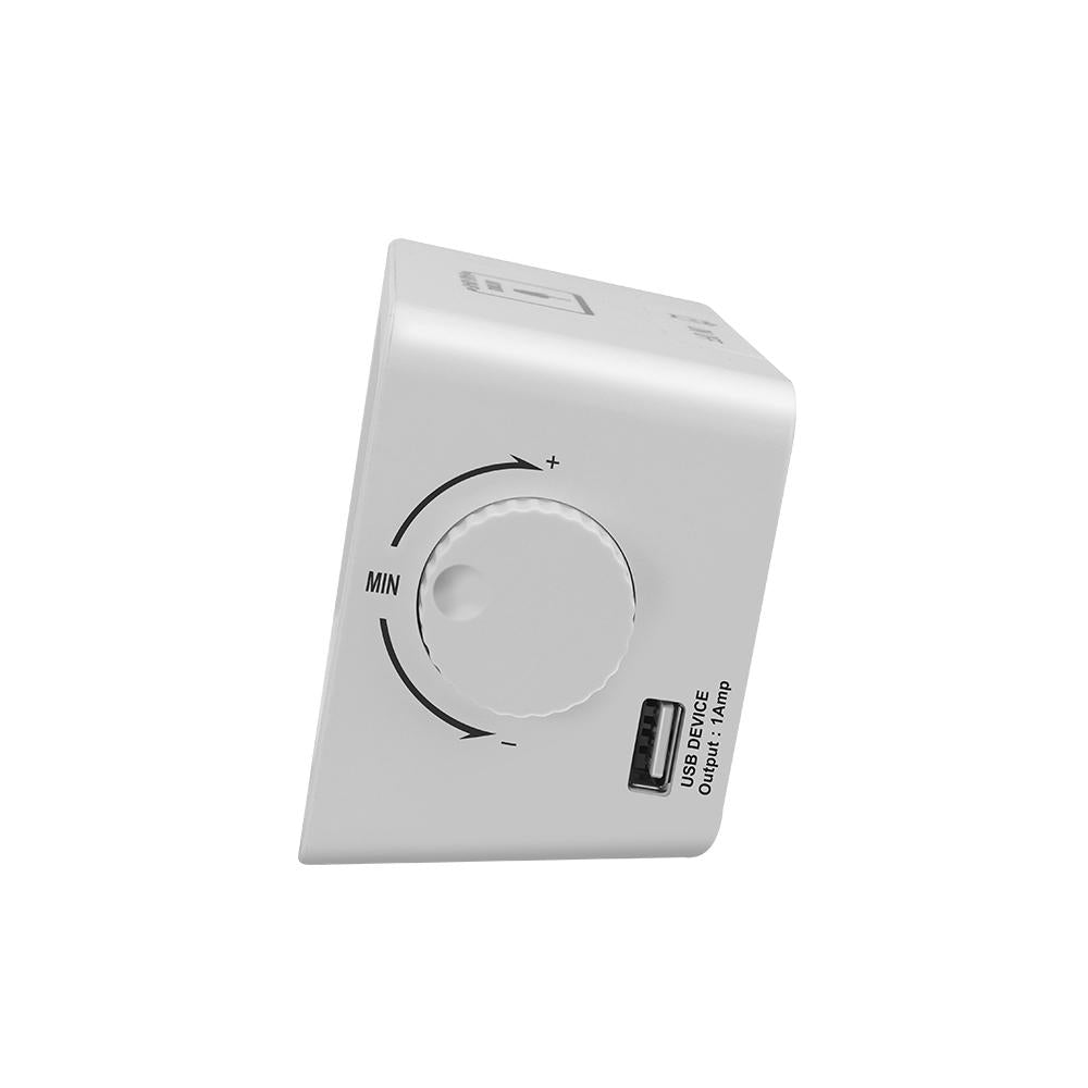 Brother Double Knob Simplified Alarm Clock Touch Adjust Backlight with Temperature Hu