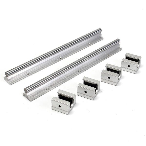 2pcs 300mm Supported Rails With 4pcs SBR12UU Pillow Bearing Blocks