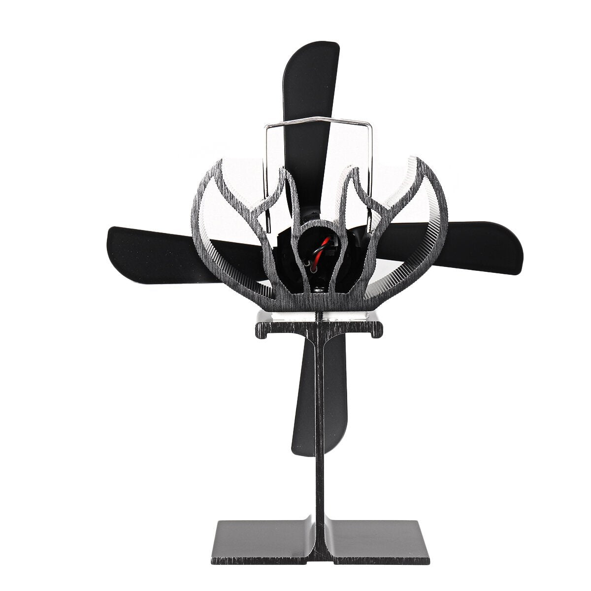5-Blade Heat Powered Wood Stove Fan Fireplace Log Wood Burner Eco Fan