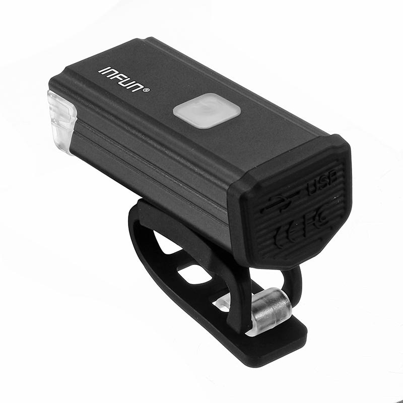 200LM 2 LED 4 Modes IPX6 Waterproof Built-in 1000mAh Battery USB Charging Bike Light