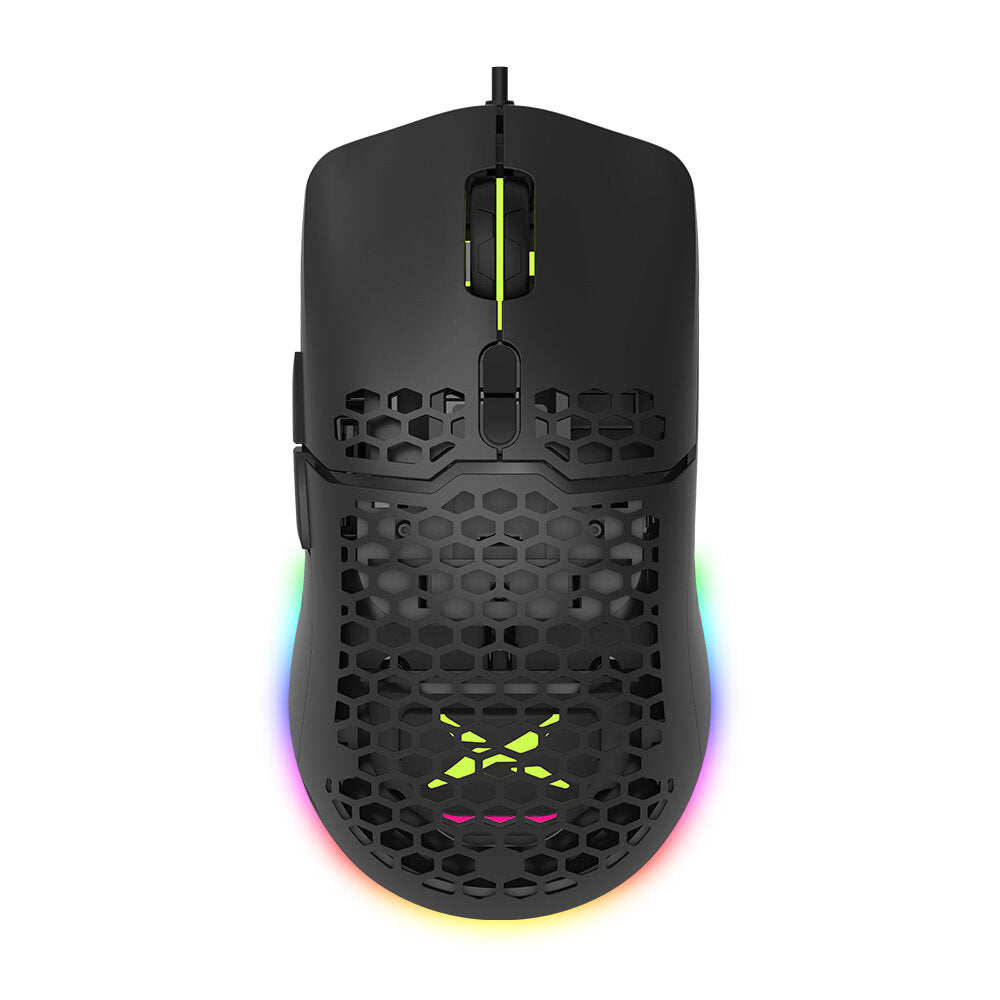 RGB Gaming Mouse USB Wired Lightweight Honeycomb Shell 7200DPI Ergonomic Mice with Soft Rope Cable For PC Laptop