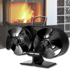 8 Blades Stove Fan Fireplace Fire Heat Powered Saving Eco Friendly Fireplace Fans Wood Log Burner Household Winter Warmer