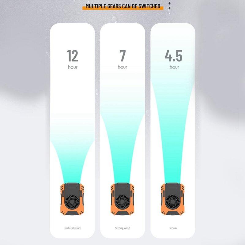 Portable Mini Mute Desktop Fan Wireless Folding Telescopic Floor 3 Gear 140Wide Angle Shaking USB Rechargeable with 7200mAh Battery for Home Office