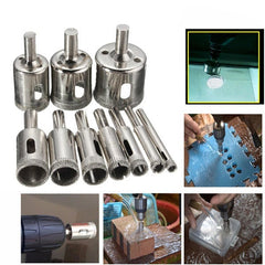 10pcs 6-32mm Diamond Hole Saw Drill Bit for Glass Ceramic Marble