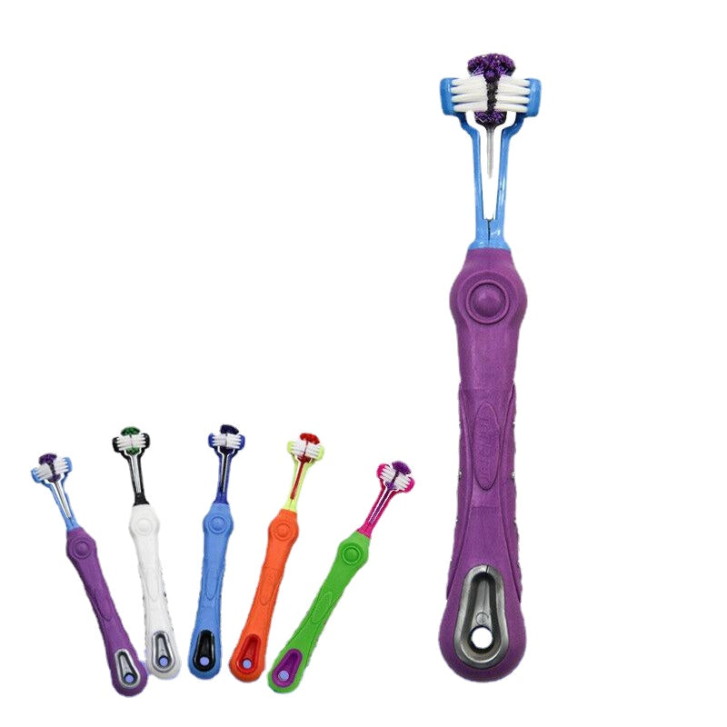 Three Head Large Pet Toothbrush Oral Cleaning