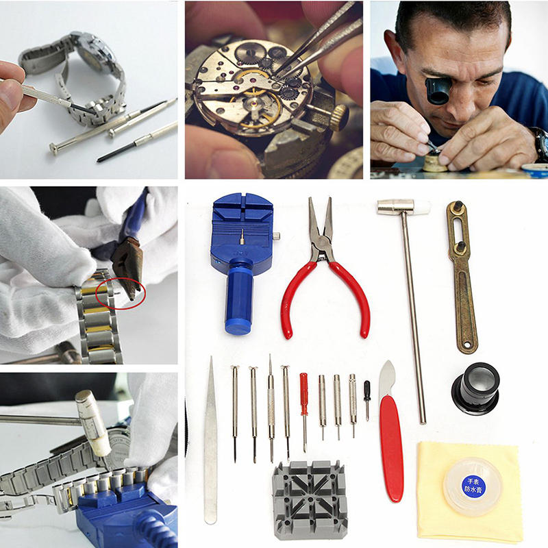 19 Quantity Watch Band Case Remover Opener Holder Wrench Screwdriver Watch Repair Tool Kit