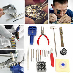 19 Quantity Watch Band Case Remover Opener Holder Wrench Screwdriver Watch Repair Tool Kit