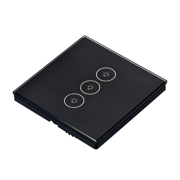 Smart Touch Switch 86 Type Smart EU Standard 3Gang Switch Work with Alexa Google Home WF-WS03 AC100-240V