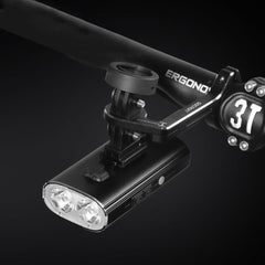 1600Lm Bike Headlight 2-in-1 Mount Holder Bicycle Flashlight 5 Modes Adjustable USB Charging 5000mAh Competition Grade Bike Light Outdoor Cycling