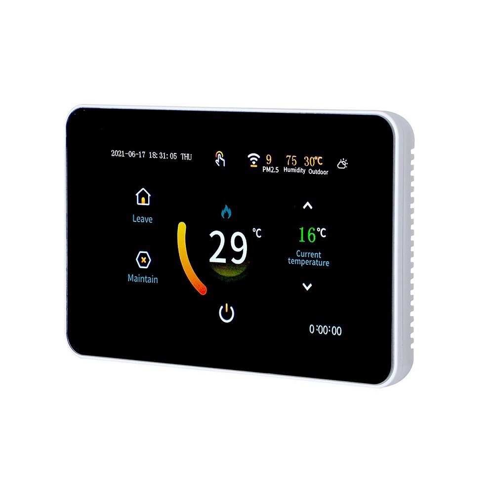 WiFi Smart 4.3" LCD Touch Color Screen Thermostat Heating Temperature Controller Works with Alexa Google Home