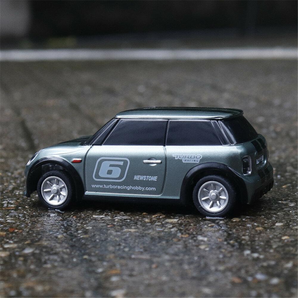 RTR 1/76 2.4G 2WD Fully Proportional Control Mini RC Car LED Light Vehicles Model Grey