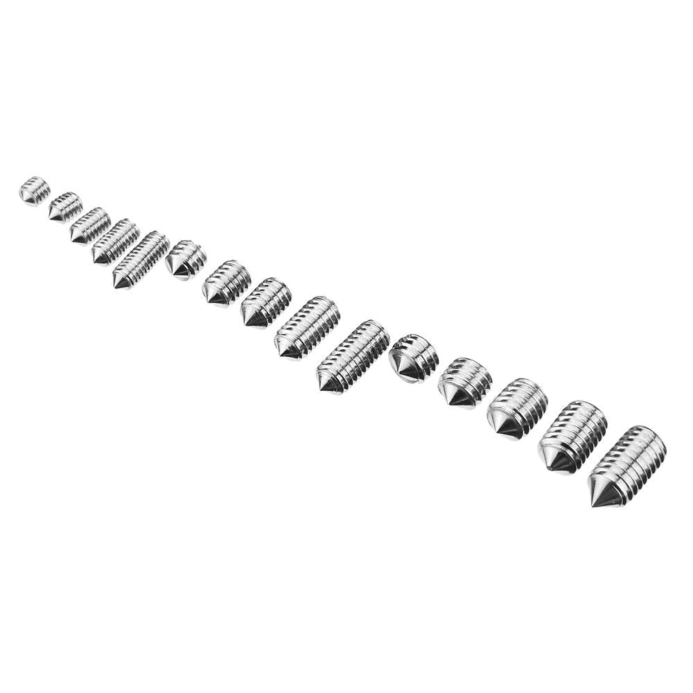 M3/M4/M5 300Pcs Allen Hex Socket Set Grub Screw Cone Point 3-10mm Assortment Kit