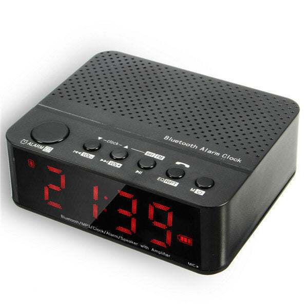 Wireless Alarm Clock Mini Bluetooth Speaker With Card Play FM Radio