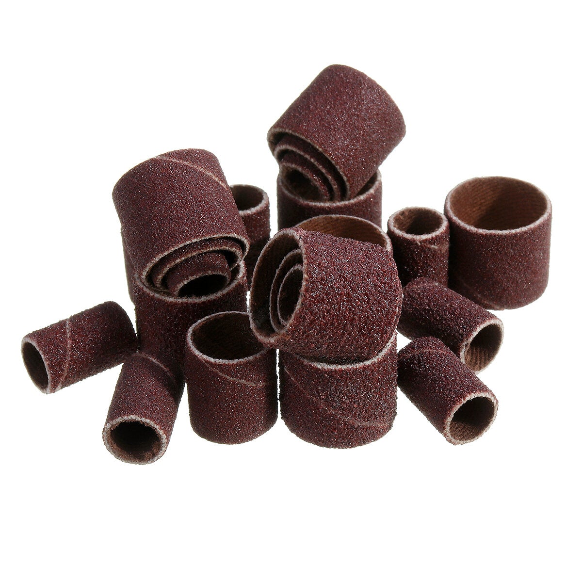 338pcs 1/4 3/8 1/2 Inch Sanding Drum Sleeves Sandpaper Ring Set for 3.175mm Shank Rotary Tool