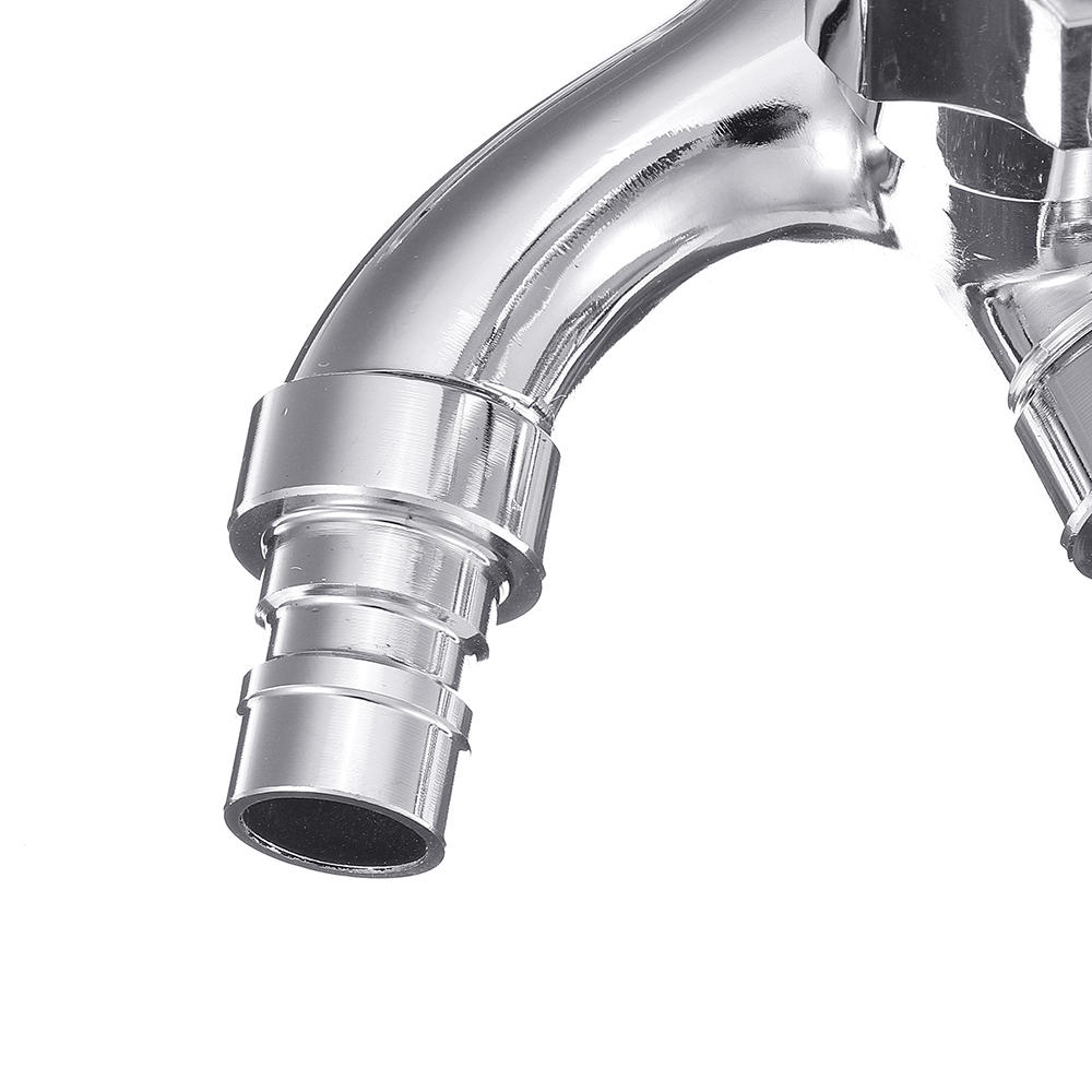 Wall Mount Single Cold Washing Machine Faucet 1/2'' Double Spouts 2 Handles Water Tap Garden Bathroom Bock