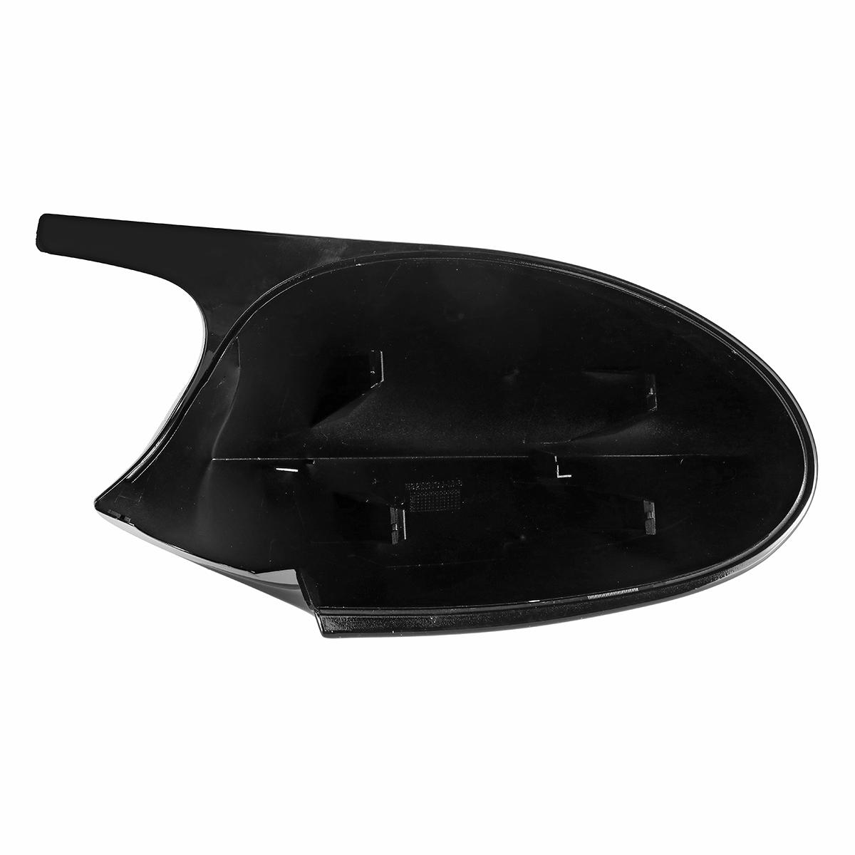 Car Rear View Mirror Cap Cover Replacement Glossy Black Left & Right
