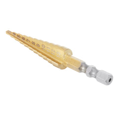 3-13mm Titanuim Coated HSS Steel Step Drill Bit with Automatic Center Pin Punch