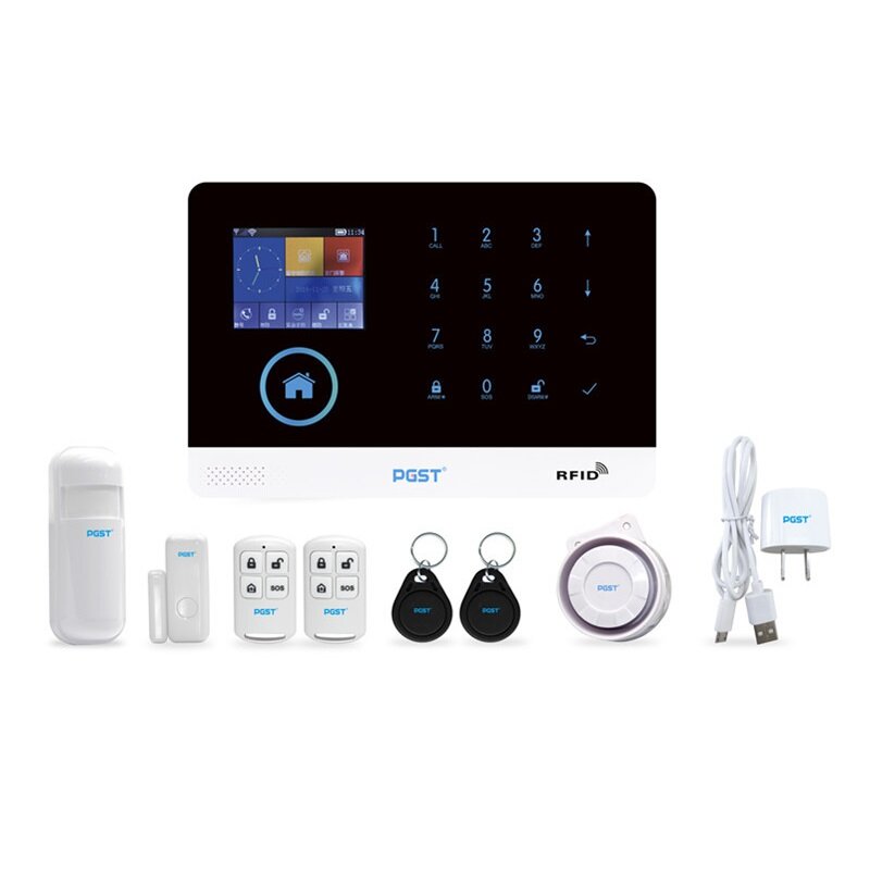 Smart Home WiFi 4G Security Burglar Alarm System GSM GPRS Alarm System APP Remote Control with RFID Card