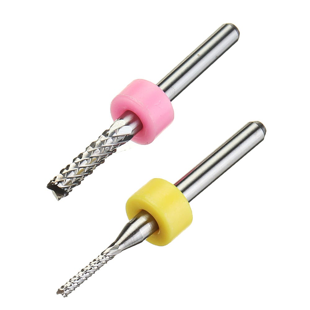 10Pcs 1.0-3.0mm End Mill Engraving Milling Cutter with Stop Ring Carbide Bits PCB Drill Bit Set