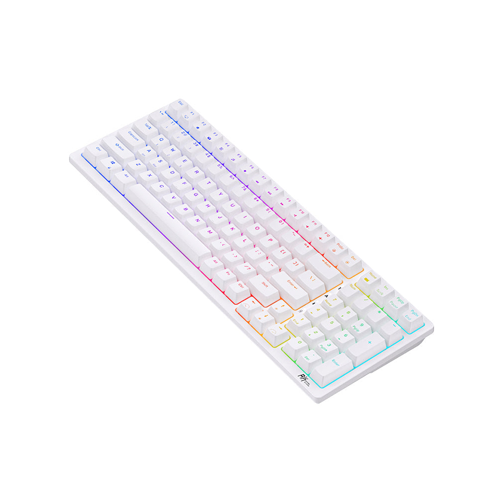 Wireless Gaming Mechanical Keyboard With 98keys RGB Backlit Triple-Mode Bluetooth 2.4G Hot Swappable Switch