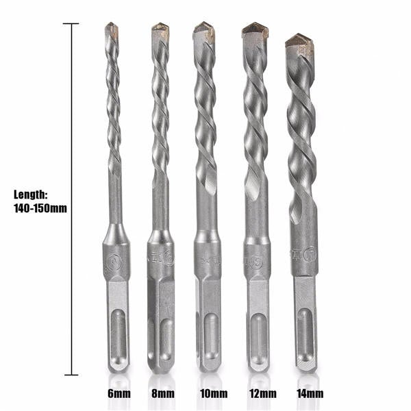 Square Handle 40Cr Steel Impact Drill Bit 6/8/10/12/14mm Screw Quick Change