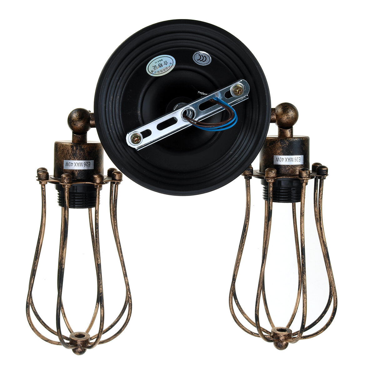 Industrial Wall-mounted Metal Cage Wall Sconce Lampshade Light Shade Without Bulb