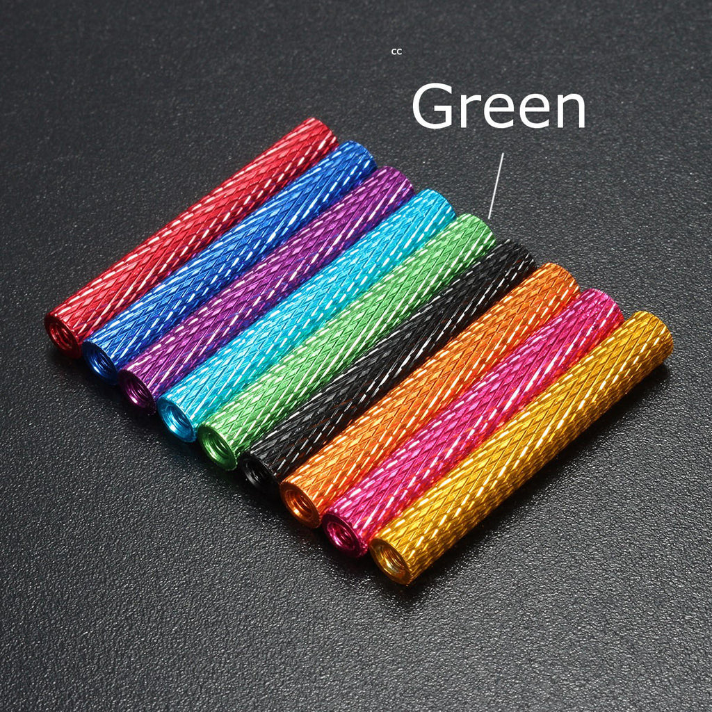 M3AS9 10Pcs M3 40mm Knurled Standoff Bolt Aluminum Alloy 6061 Anodized Spacer Multicolor