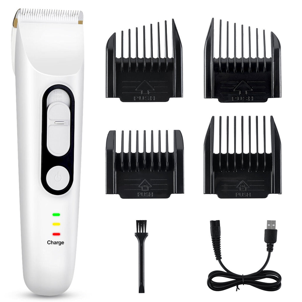 Men's Professional Shaver USB Rechargable Cordless IPX4 Waterproof Beard Trimmer Haircut Machine