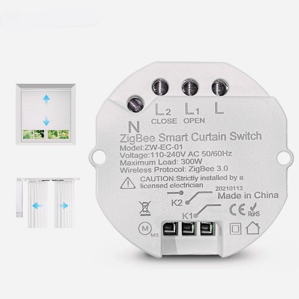 Inline Curtain Module Alexa Google Home Voice Control APP Smartthings deCONZ