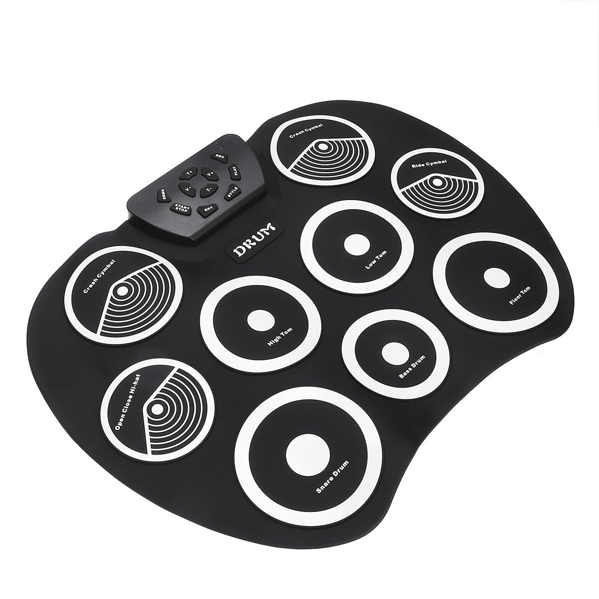 Portable Electronic Roll Up Drum Set Kit 9 Silicon Pad for Beginner