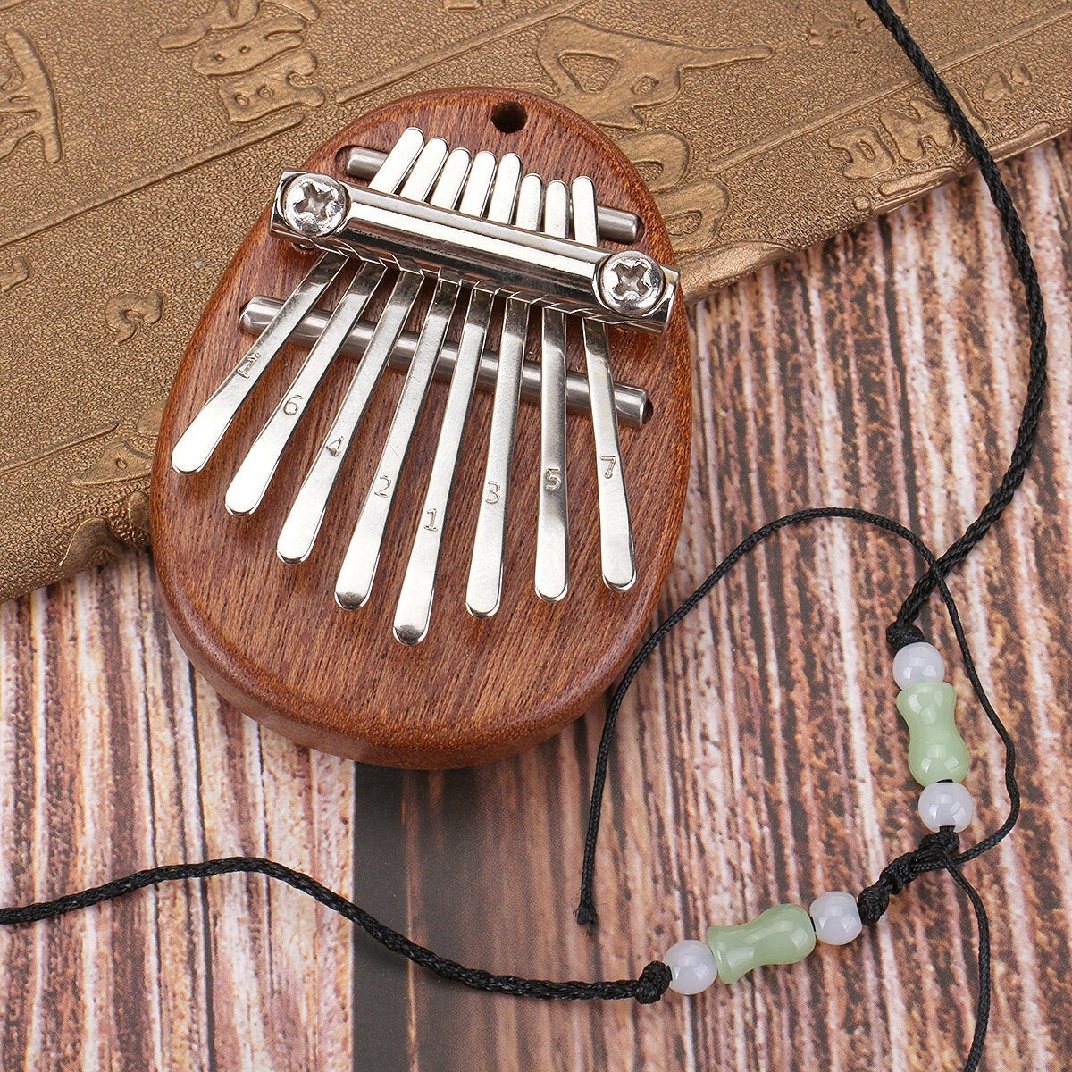 8 Keys Thumb Finger Piano Kalimba Kid Beginner Practical Wood Muscial Instrument