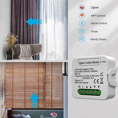 Smart Home Curtain Switch Module APP Remote Control Timer 240V Switch On-off Device Works with Alexa Google Home