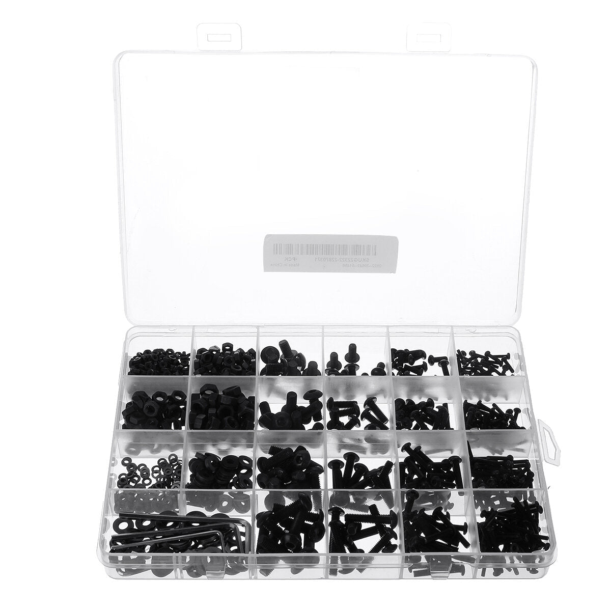 1060pcs M2 M3 M4 M5 Hex Socket Screw Set Carbon Steel Semicircular Head Screws